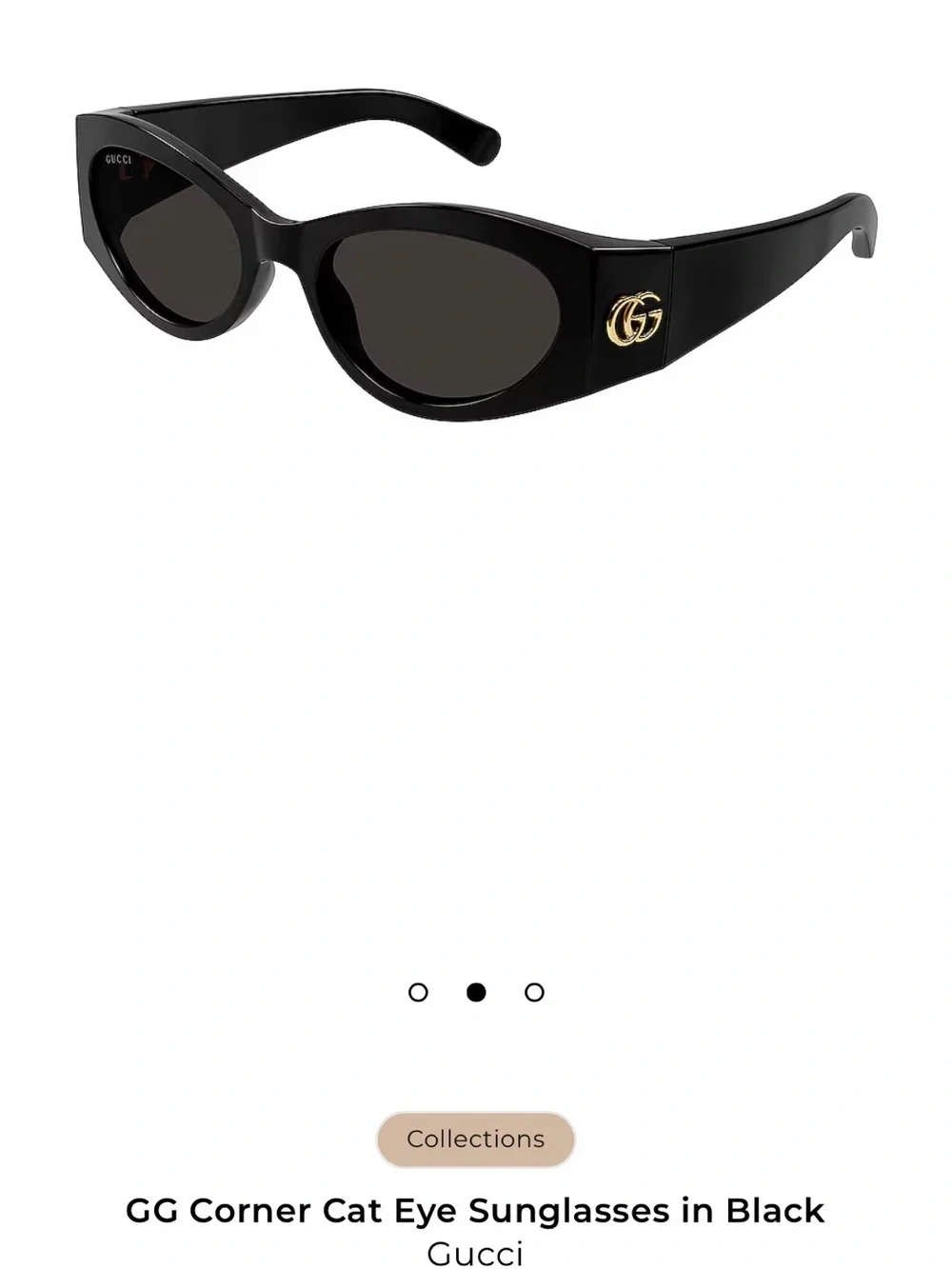 Gucci branded sunglasses interior